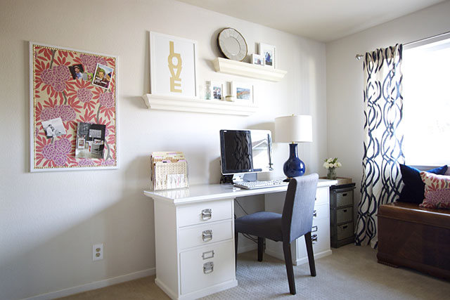 My Preppy Home Office – The Pink Chickadee