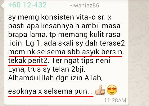 testimoni vitamin c shaklee untuk selsema