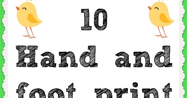 Momma's Fun World: 10 hand and foot print crafts for Easter