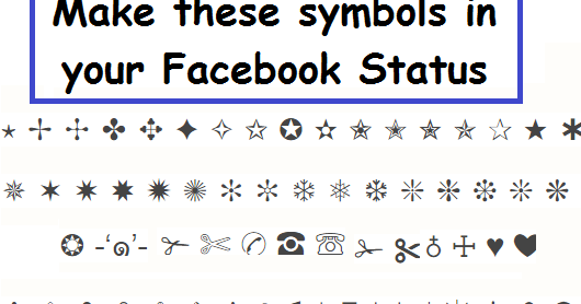 Fun Facebook Status Graphics: Symbols