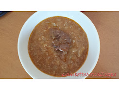 Zuppa di cipolle, farro e gambetto