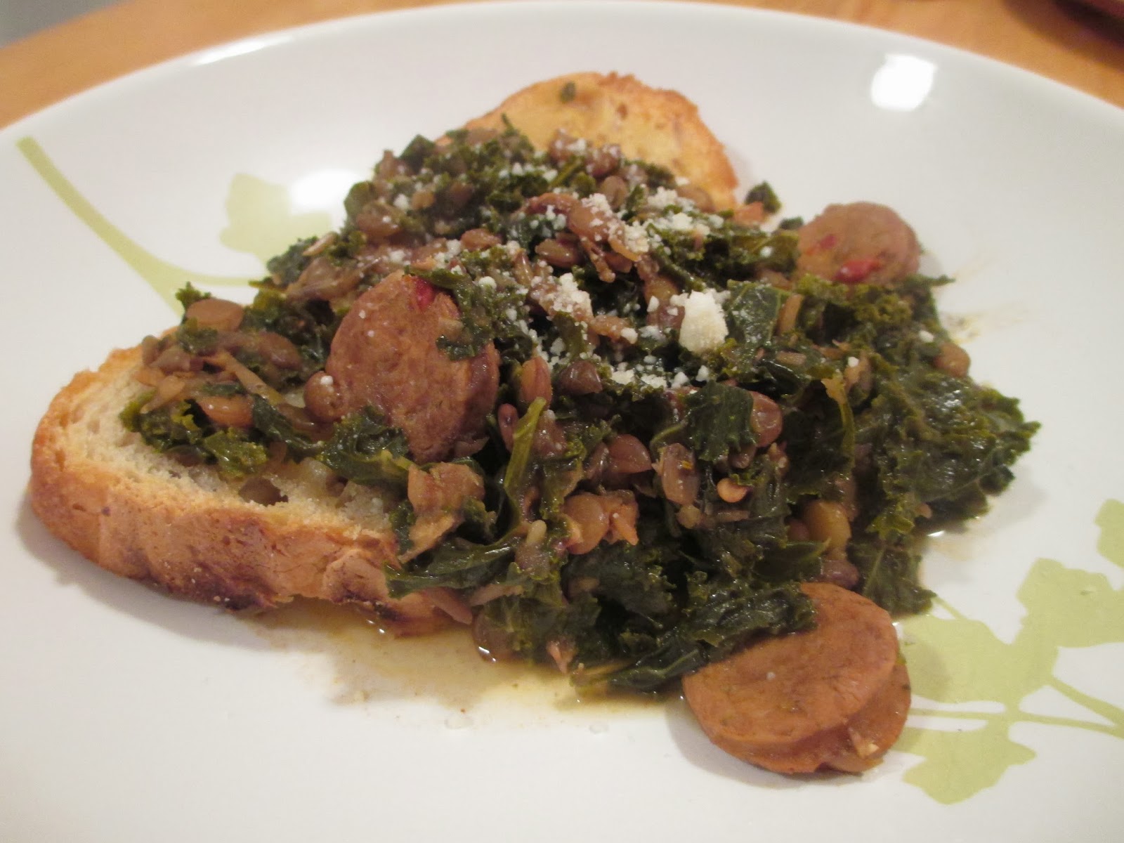 "So what are you making for dinner?" Rosemary Lentils with Sausage and