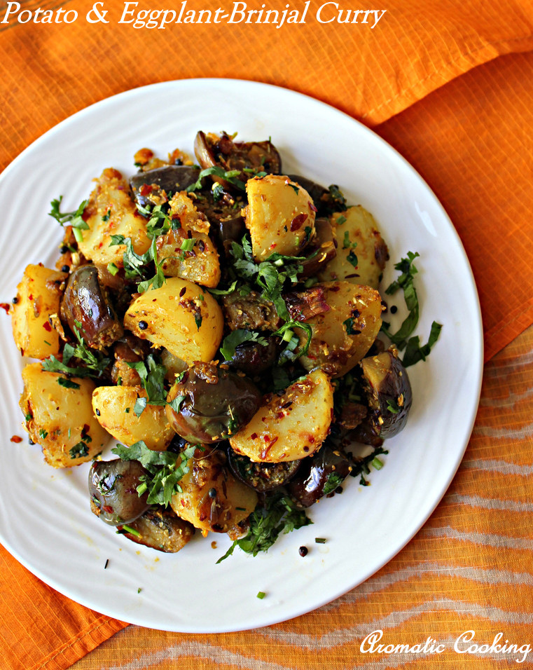 Aromatic Cooking Potato And Eggplant Curry