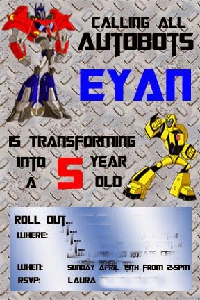 Transformer Birthday Invitation Transformer party, Transformer party ideas, Optimus Prime Party, Bumblebee Party,