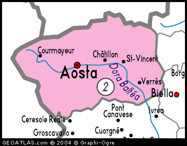 Valle d Aosta Cartina della Città