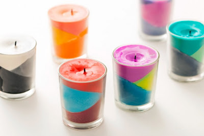 Crea tus propias velas con crayones con diseño color block Crea tus propias velas con crayones con diseño color block