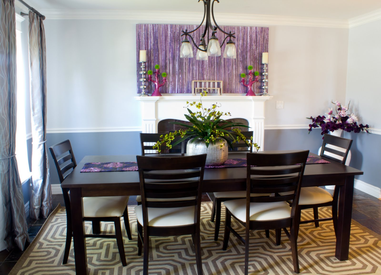 The Design House Interior A Pleasantly Purple Dining Room Dining Room After