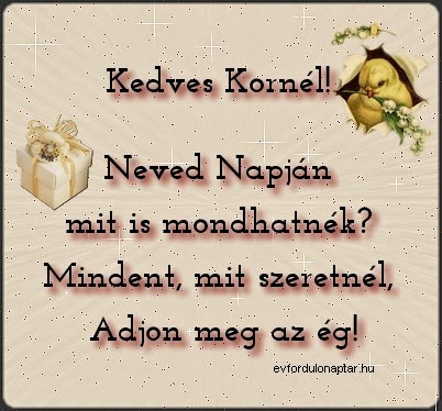Kornél névnap - szeptember 13