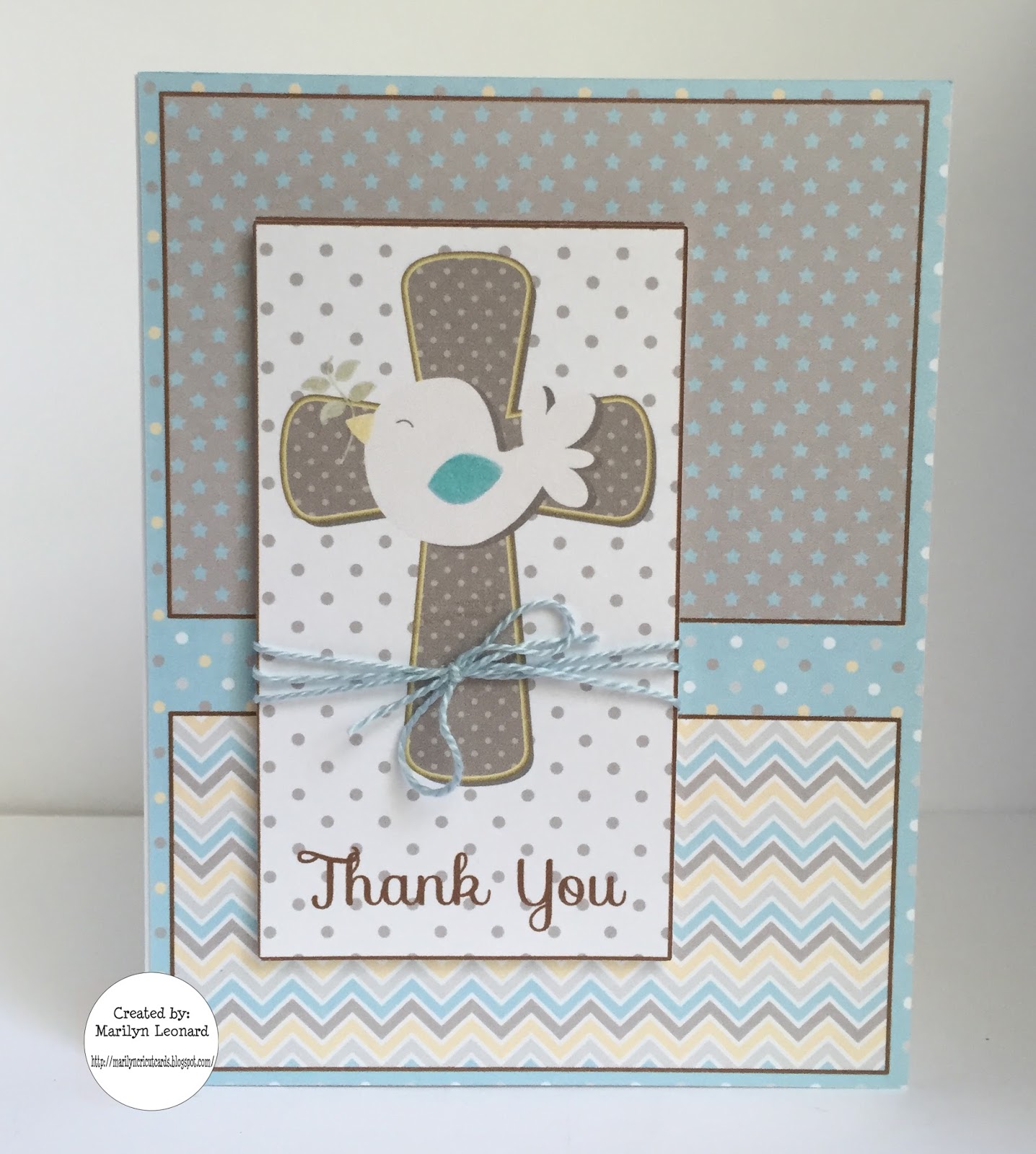  Marilyn's Cricut Cards Baptism Card