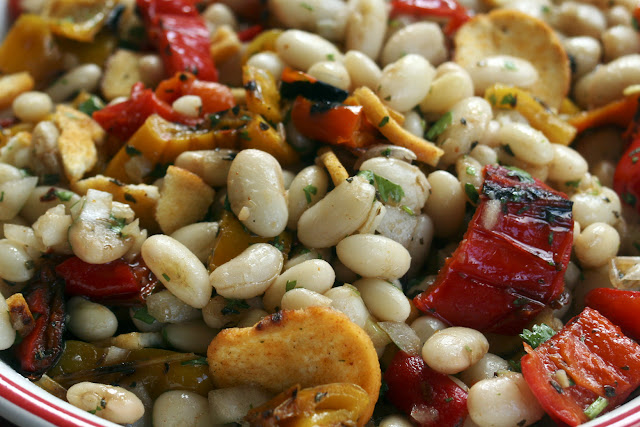Roasted Sweet Pepper And White Bean Salad