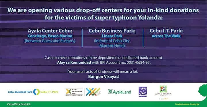 CebuOnlineTV-Yolanda-Donations-Ayala-Malls-Land