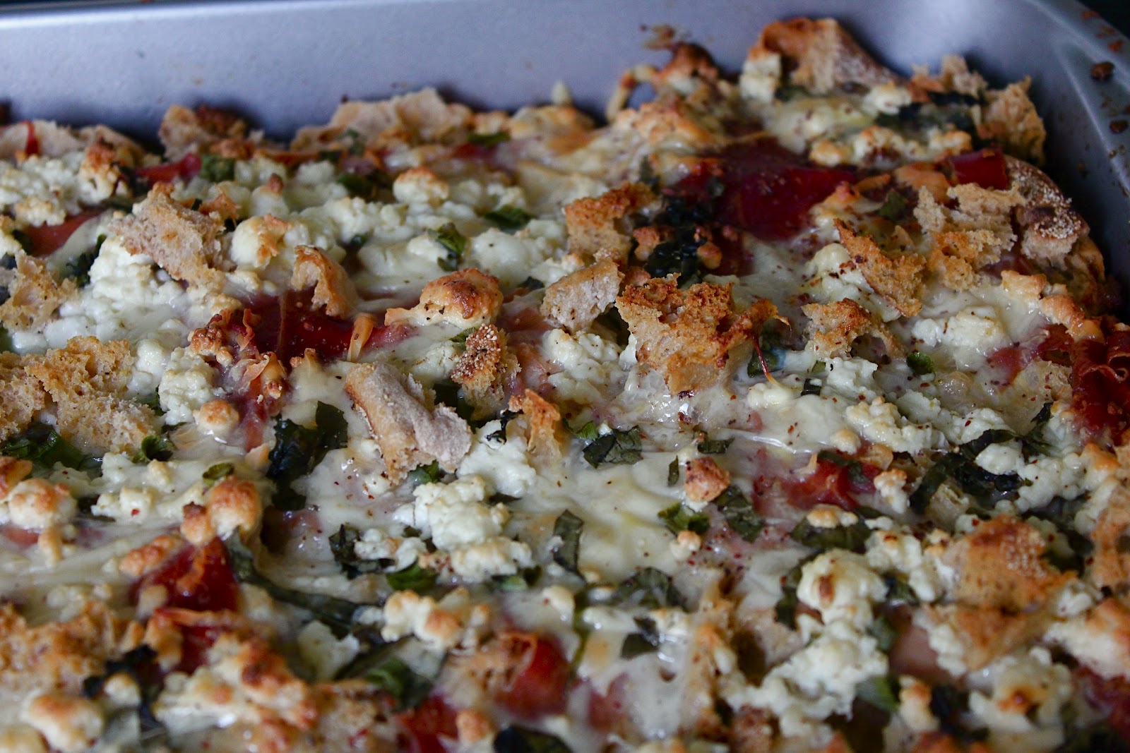 Cook, the Namesake Prosciutto & Goat Cheese Egg Casserole