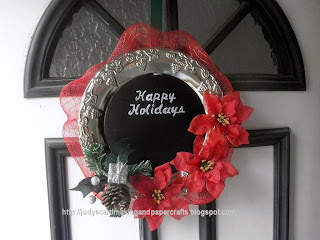 DIY Christmas plate wreath