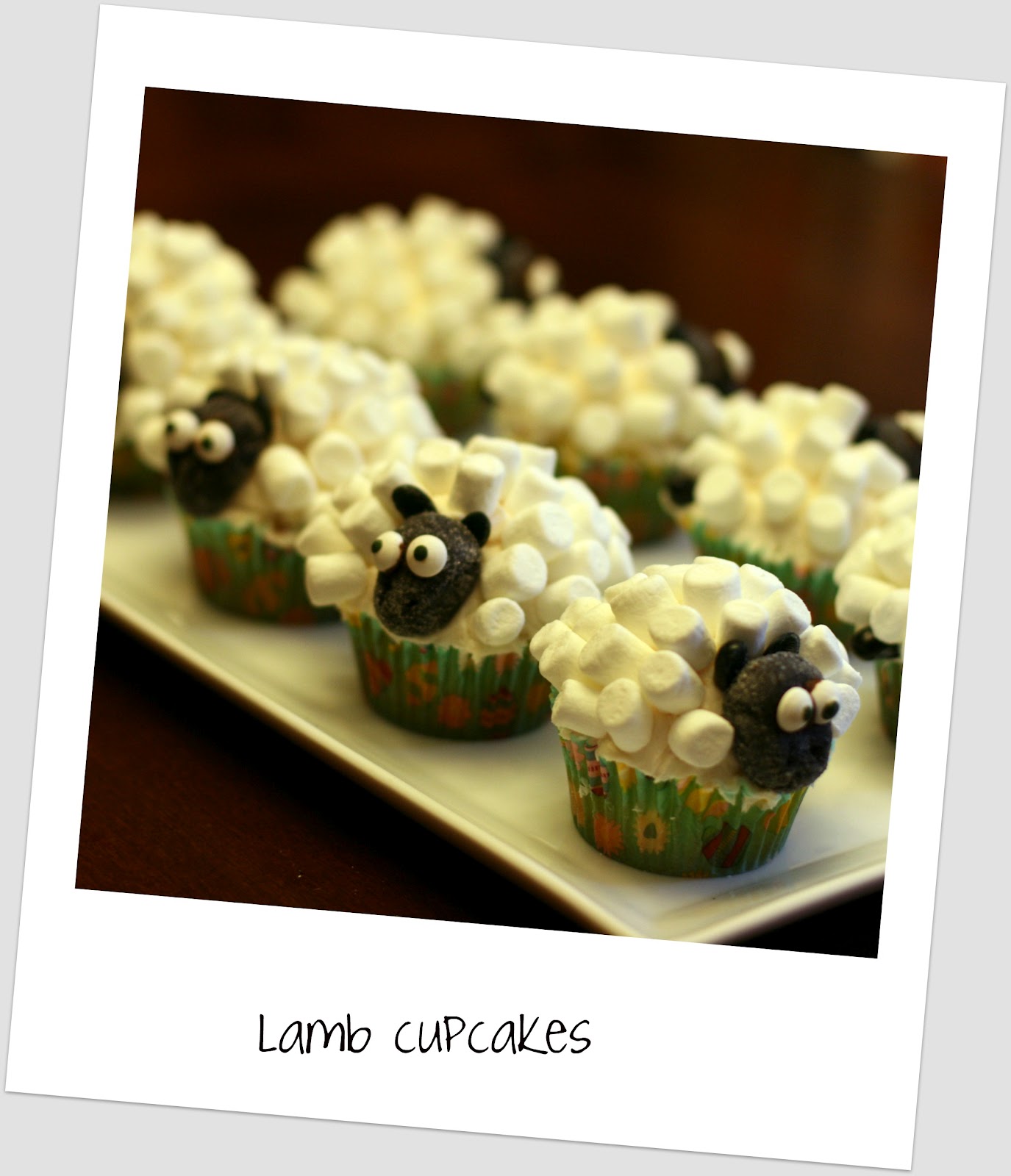 Wisk me away easter lamb cupcakes