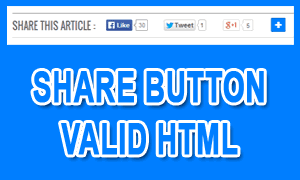 Share Button Valid HTML5