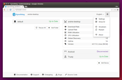 Syncthing WebUI Syncthing WebUI