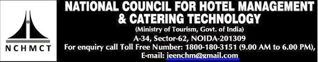 JEE 2014 B.Sc. Hotel, Hospitality Administration at NCHMCT