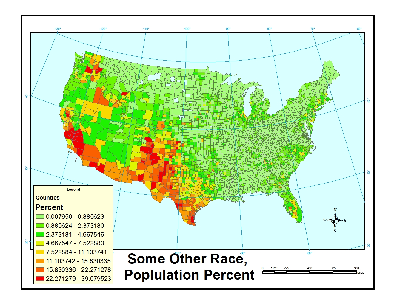 other races distribution can be seen heavily influenced by the hispanic populations it can easily be seen that all of the states bordering mexico have the other races distribution can be seen heavily influenced by the hispanic populations it can easily be seen that all of the states bordering mexico have the