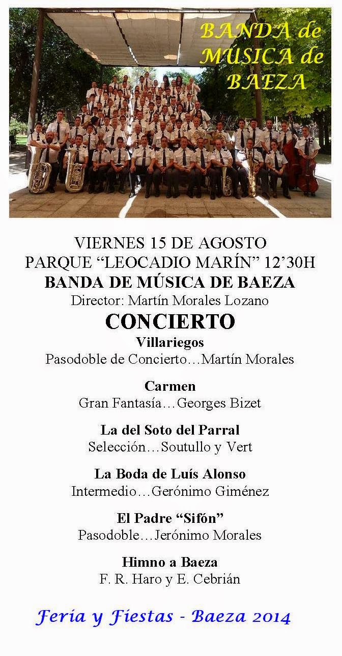 CONCIERTO 15 DE AGOSTO 2014