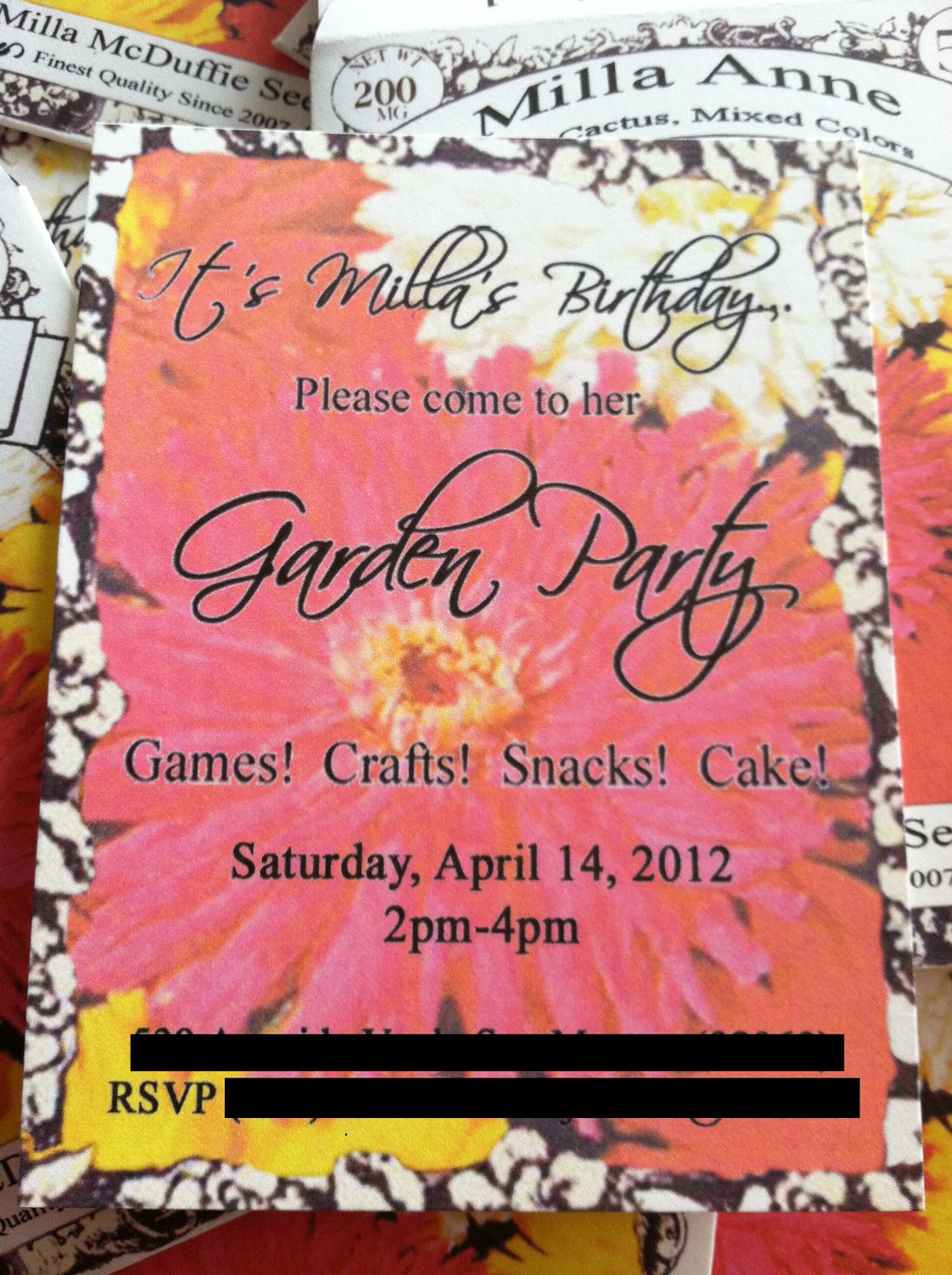The Curious Pebble Project Seed Packet Birthday Party Invitation Tutorial