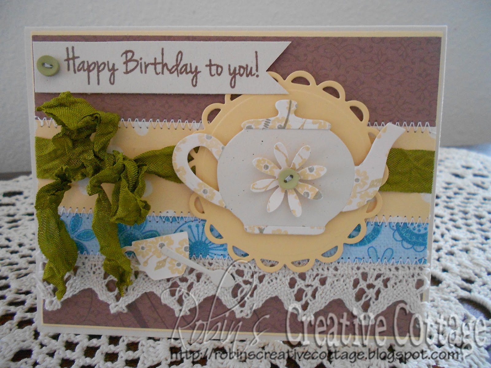 Robin's Creative Cottage Happy Birthday Teapot Cards