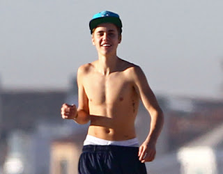 justin bieber without shirt