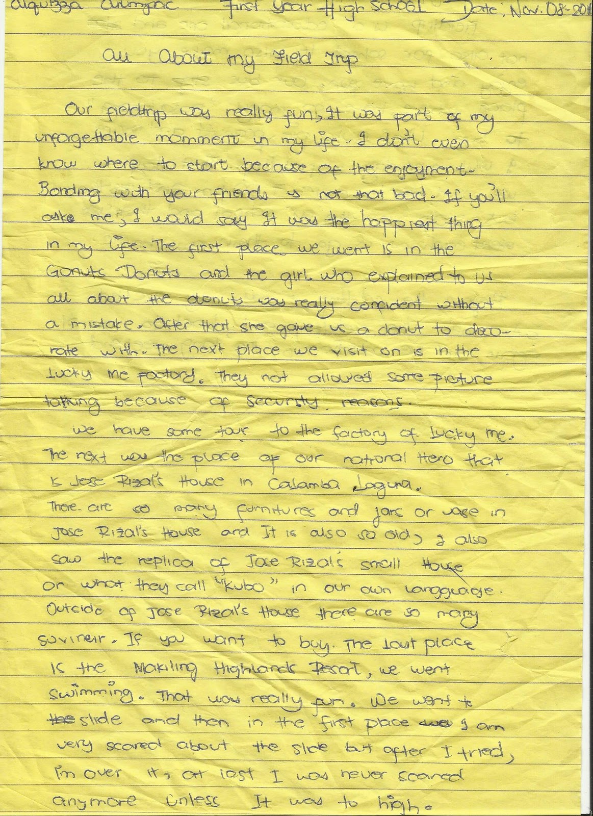 essay about field trips So, in 1982 the government received funds to open up the new hospital which was then named st croix hospital and was changed to juan f luis in 1994 they also asked us what we would like to be that has anything pertaining to working in the nursing, and ultrasound technician and so forth. essay about field trips So, in 1982 the government received funds to open up the new hospital which was then named st croix hospital and was changed to juan f luis in 1994 they also asked us what we would like to be that has anything pertaining to working in the nursing, and ultrasound technician and so forth.