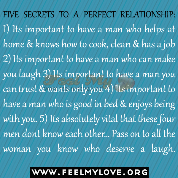 FIVE SECRETS TO A PERFECT RELATIONSHIP