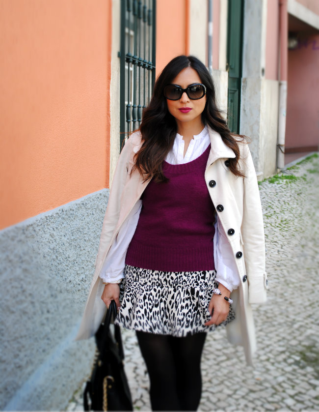 DANIELA PIRES, FASHION BLOGGER, STREET STYLE, ANIMAL PRINT SKIRT, ZARA 2013, HAMILTON MICHAEL KORS, DESIGNER BAGS, TENDENCIA, TREND ALERT, COOL HUNTING,  , 