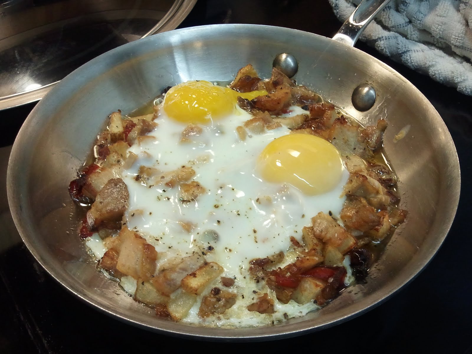 Fresh Rick's Awesome Food from Home Pork Belly Hash Skillet