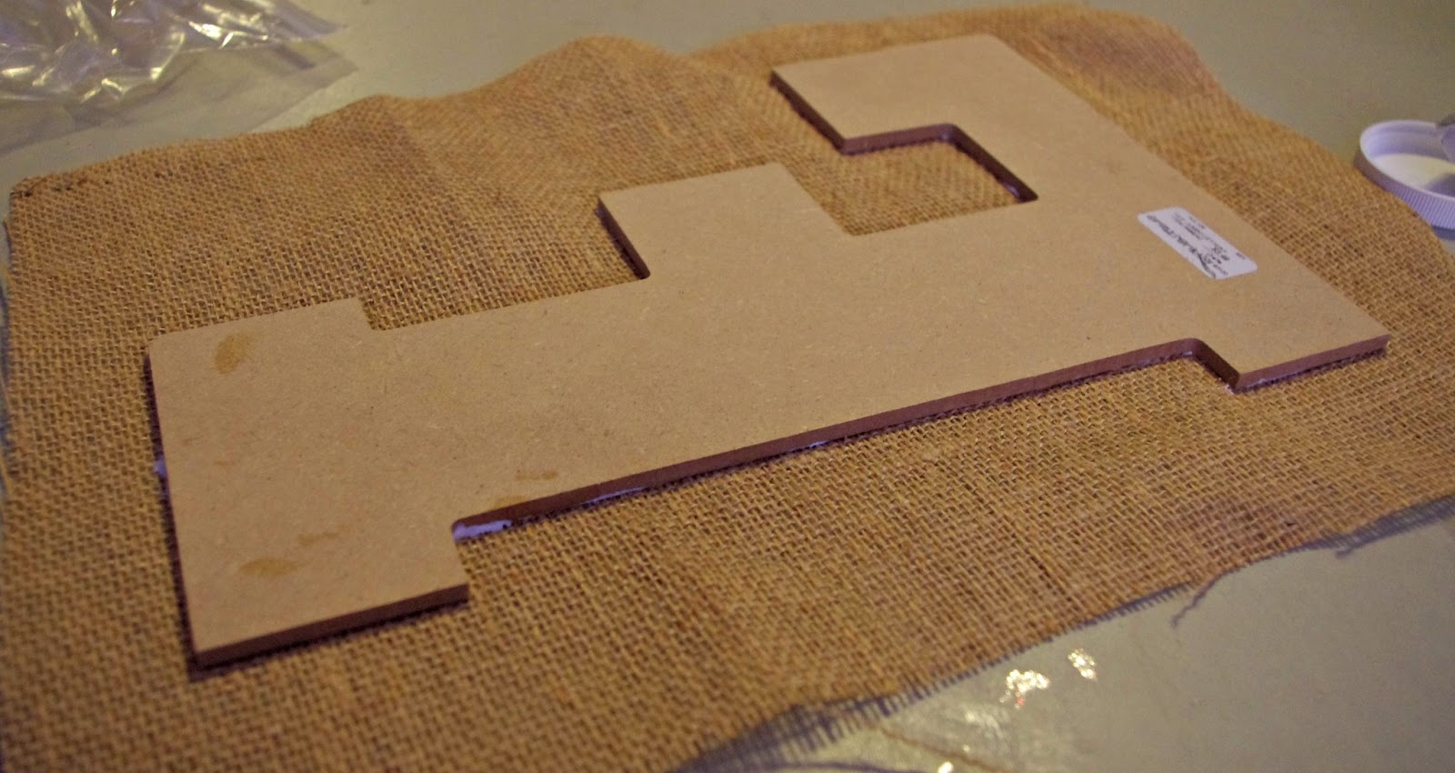 3 Angels Applique Painted Burlap Letter