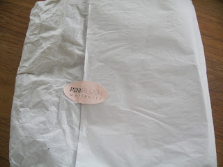 package from PinkBlush Maternity for burgundy maternity dress