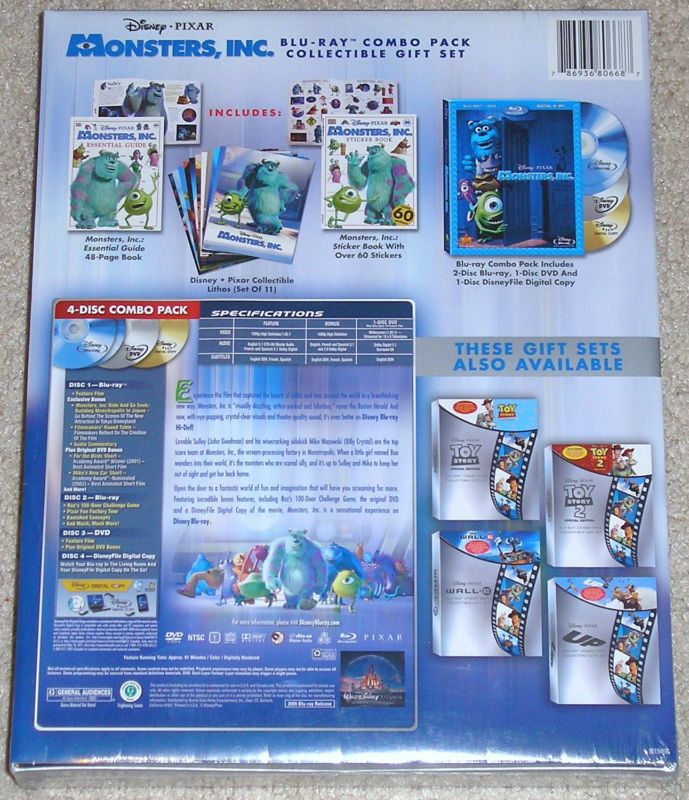 Bluray & DVD Exclusives Monsters, Inc. Costco Exclusive Gift Set (BD)