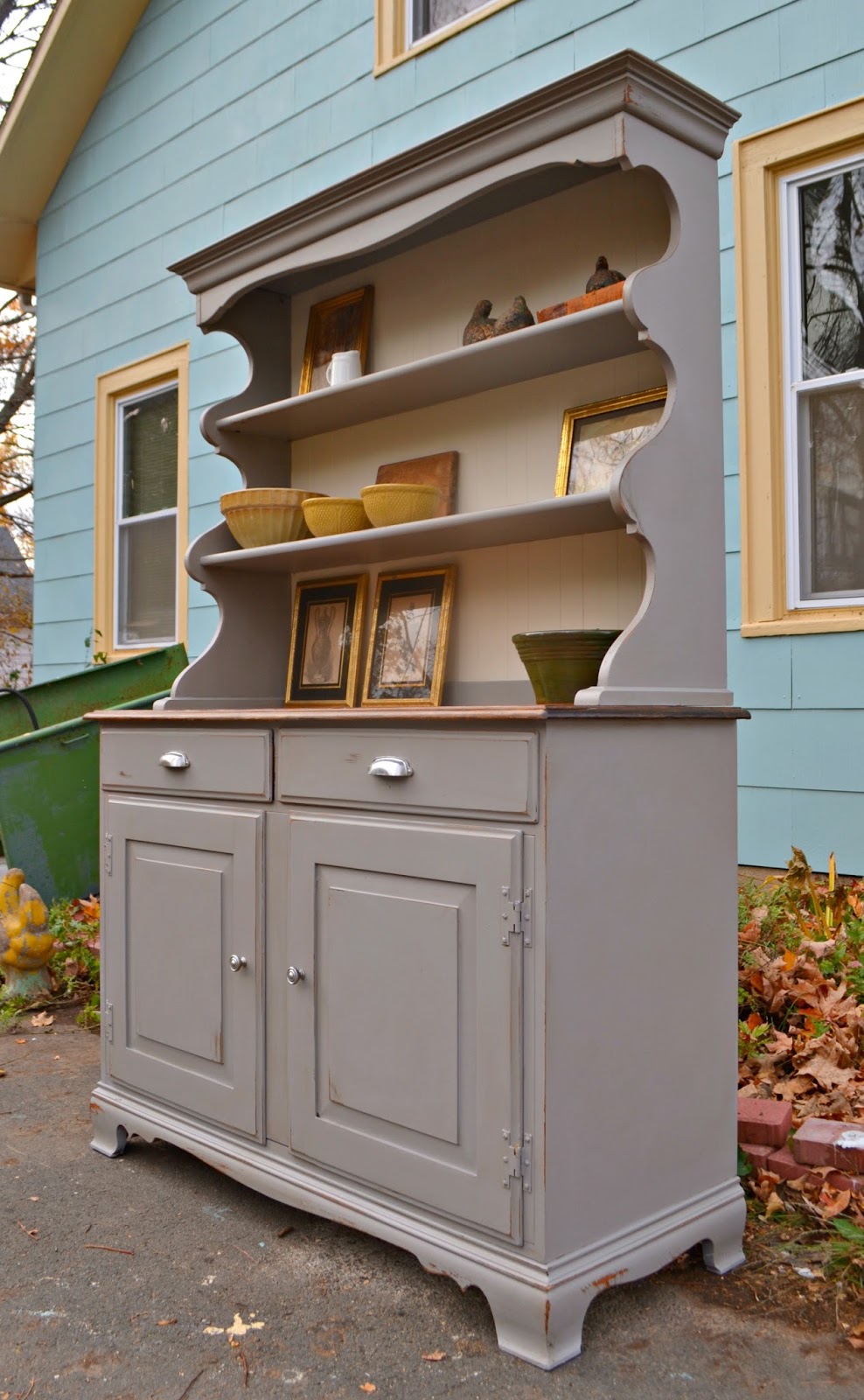 Heir and Space A Vintage Hutch in Gray