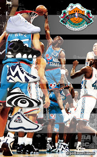 1996 nba all star, jordan, kemp, shaq, hill, barkley