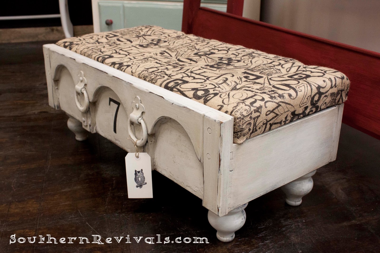 From a Chest of Drawers to a Drawer Ottoman A Drawer Revival Southern