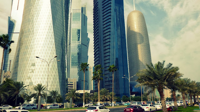 Doha corniche, Qatar, Burj, West Bay