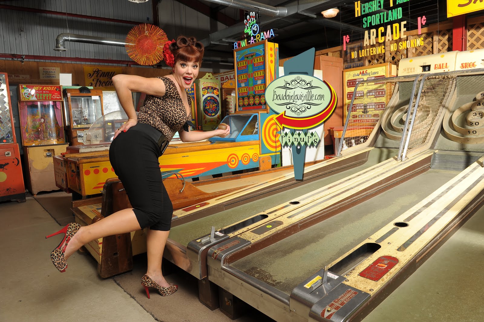 louisville boudoir and pinup photographers meschelles soda shop the sled works