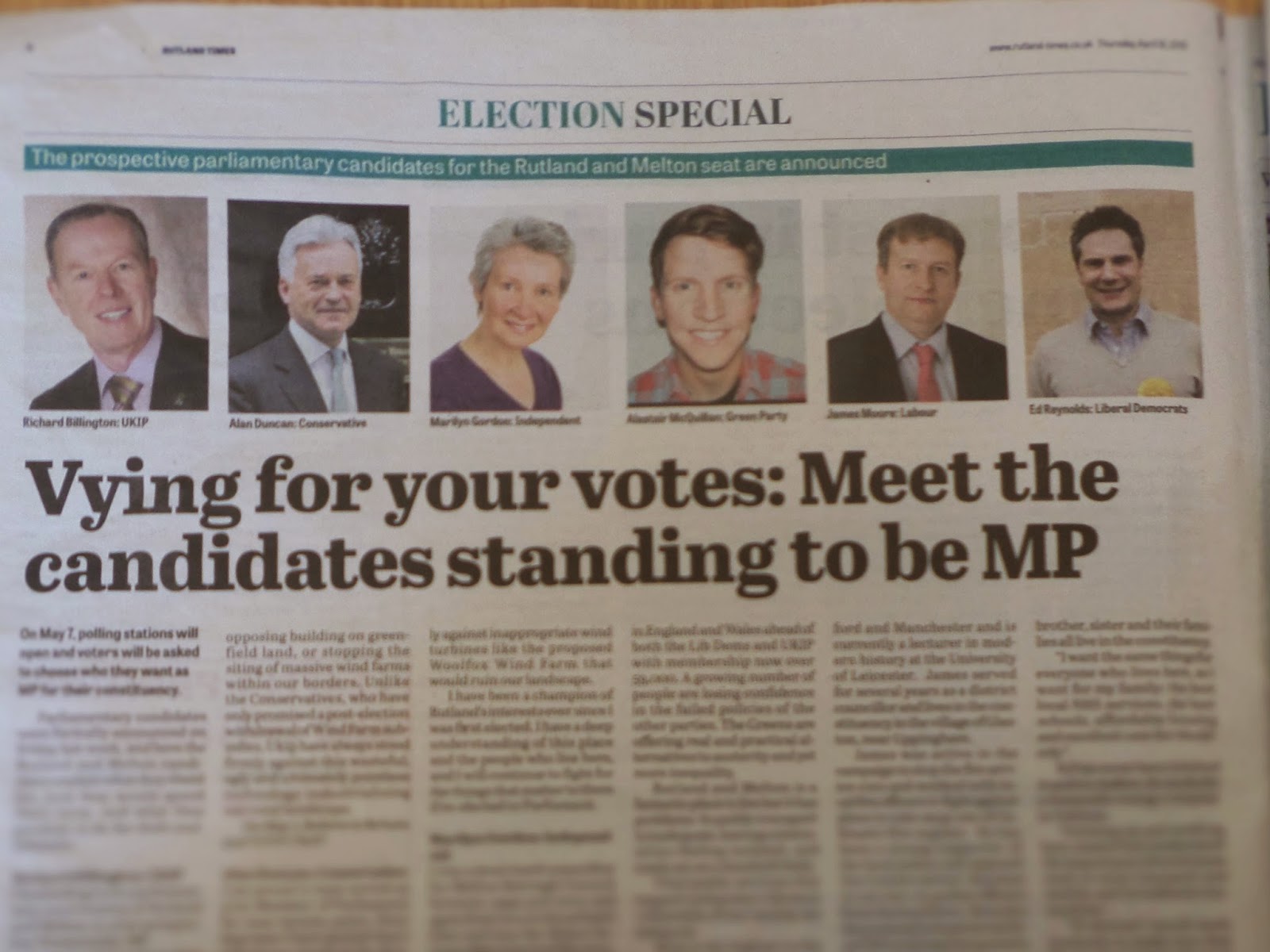 Martin Brookes Oakham Rutland What The Parliamentary Candidates say