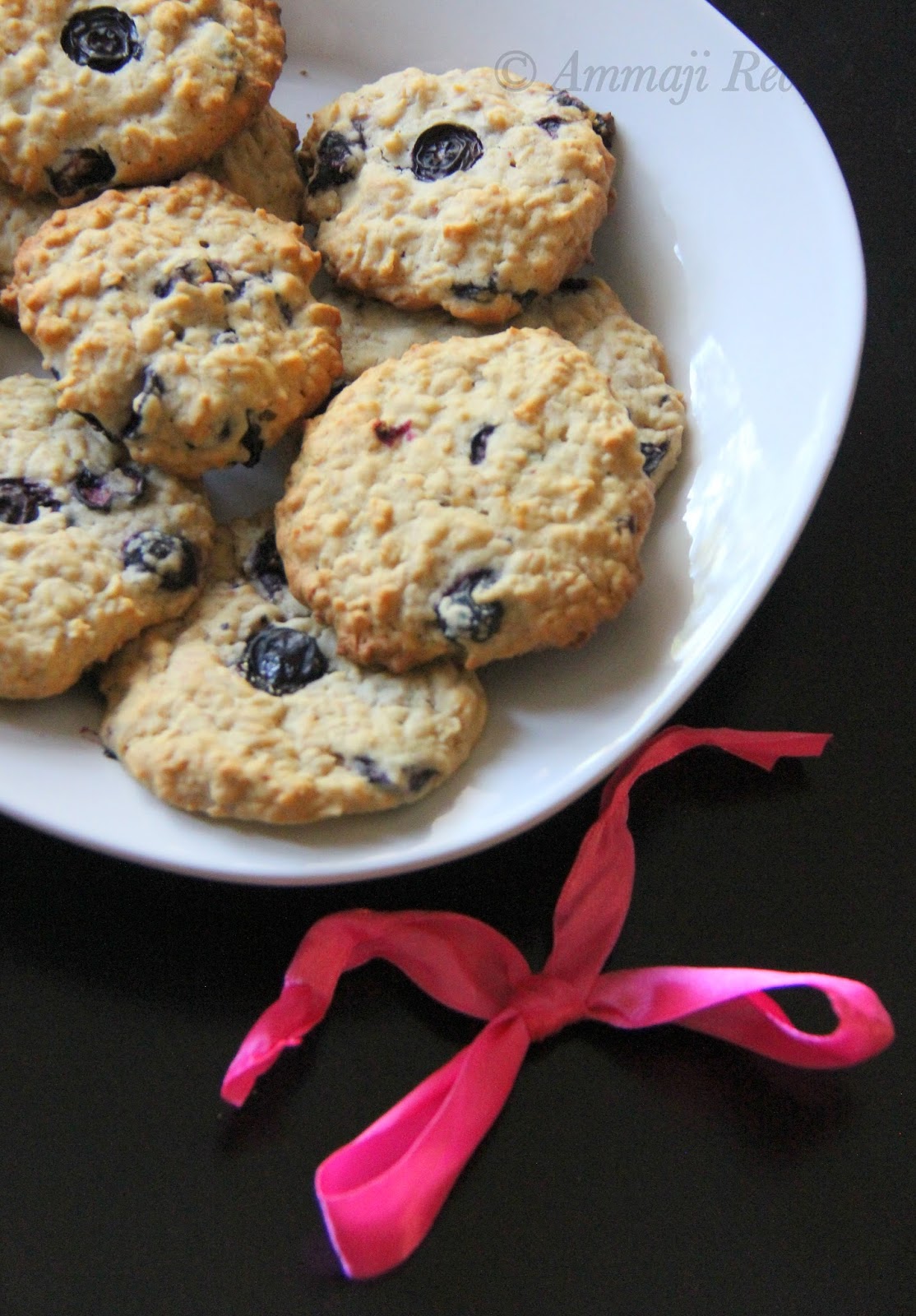 Eggless Honey Oatmeal Blueberry Cookies Indian Food Recipes Ammaji Kitchen