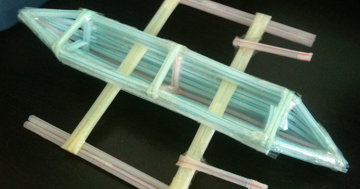 Art School How to make a boat out of Sipping Straws