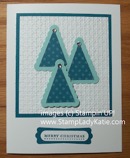 Holiday Card using the Petite Pennant Punch to make Christmas trees