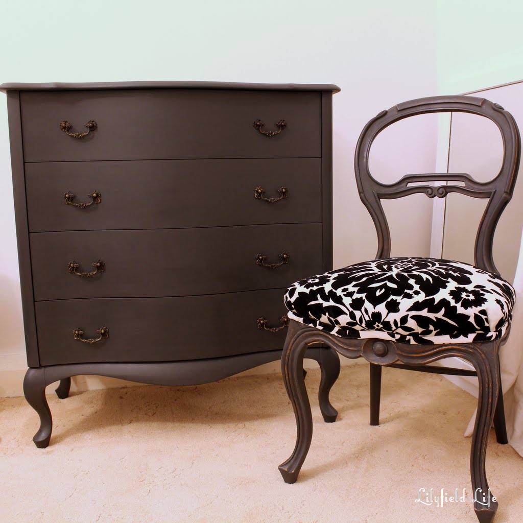 Lilyfield Life Graphite Damask Chair Makeover