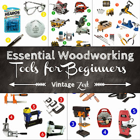 Essential Woodworking Tools for Beginners:  A wishlist! on Diane's Vintage Zest!