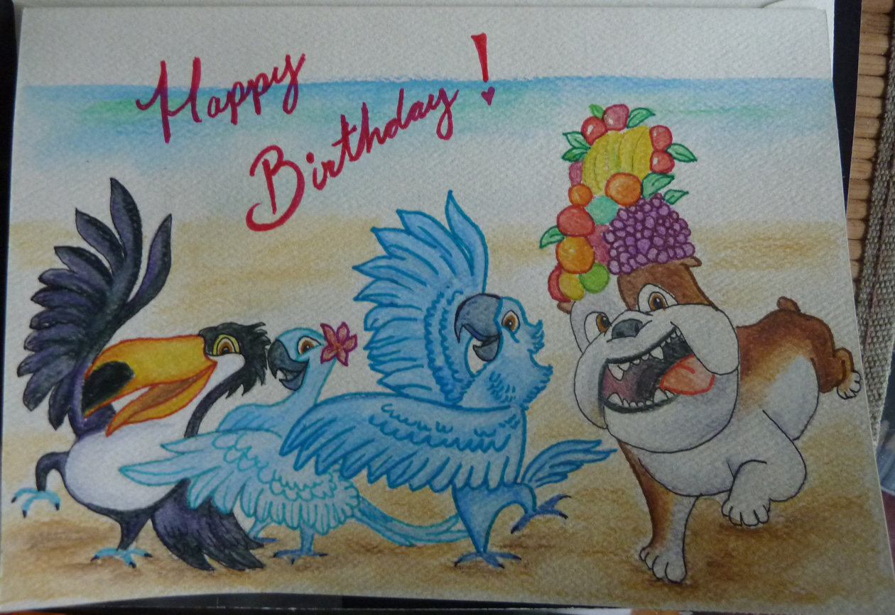Laura&rsquo;s Artwork: My Rio Birthday Card