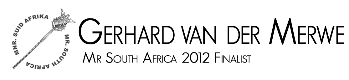 Gerhard vd Merwe Mr South Africa 2012 Finalist