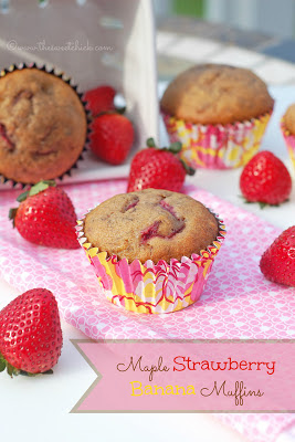 #maplesyrup, #strawberry, #banana, #muffins