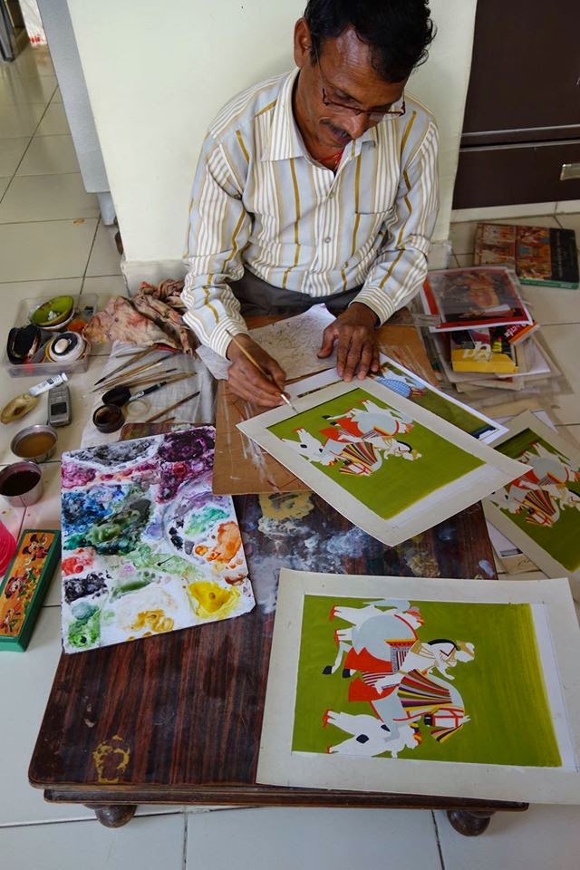 Jaipur Painting with Ajay Sharma, Master painter Celeste Goulding