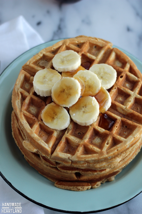 Healthy Whole Wheat Waffles Recipe, egg and oil free