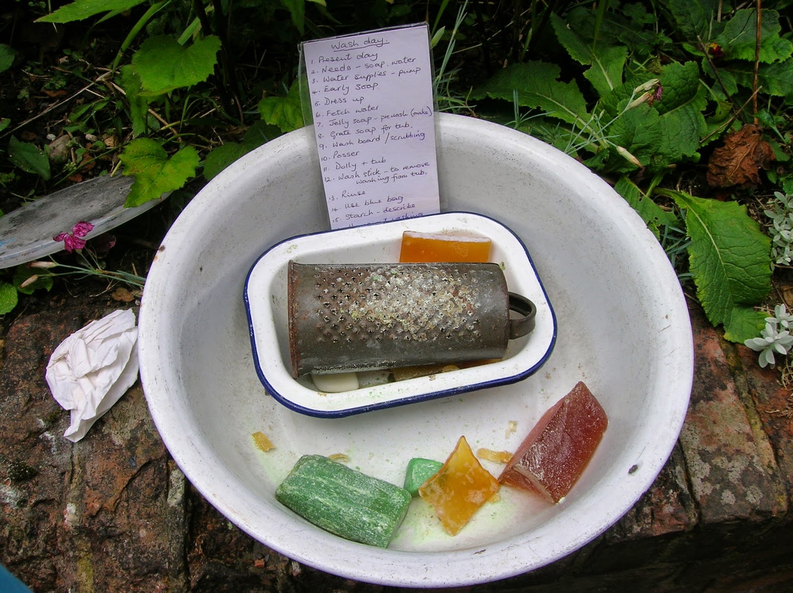 Old Fashioned Wash Day - Soaps and Grater Old Fashioned Wash Day - Soaps and Grater